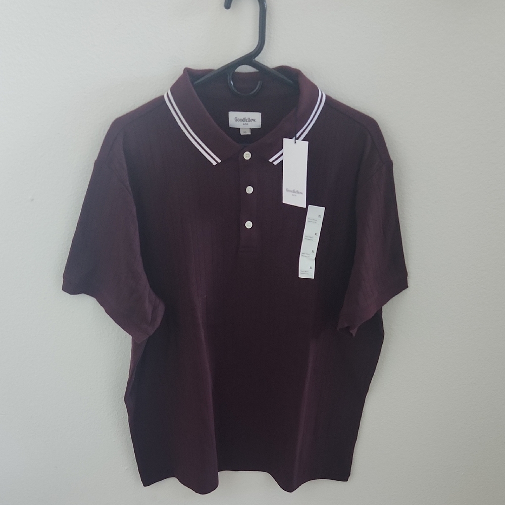 Goodfellow & Co Men's Burgundy Polo Shirt